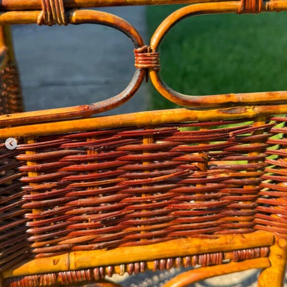 🍃🍃Small Rattan Bamboo 2 Tier Shelf🍃🍃 - Picture 3 of 5